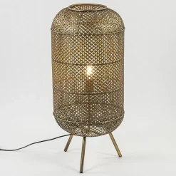 Straluma Metalen vloerlamp Oosterse lantaarn goud> Woonkamerlampen|Slaapkamerlampen