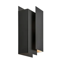 Straluma Metalen wandlamp zwart met overlap> Wandlampen|Design Verlichting