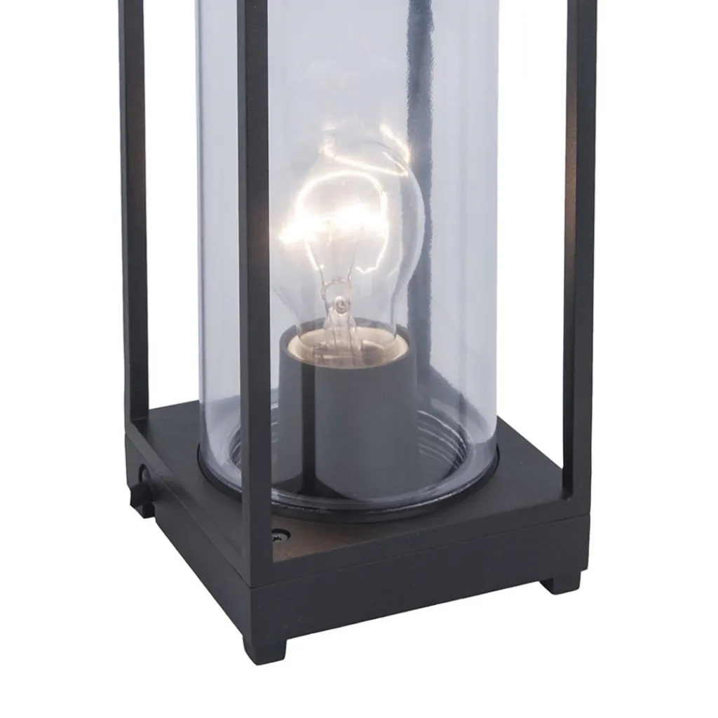 Straluma Moderne buitenlamp tafel zwart aluminium met helder glas> Buitenlampen