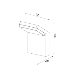 Straluma Moderne buitenlamp wand inclusief geïntegreerd LED><noscript><img width=