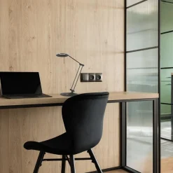 Straluma Moderne bureaulamp zwart met dimbaar LED><noscript><img width=