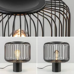 Straluma Moderne draad tafellamp mat zwart><noscript><img width=