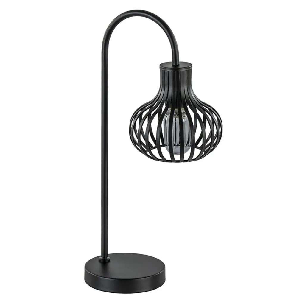 Straluma Moderne draad tafellamp onion mat zwart> Draadlampen|Woonkamerlampen