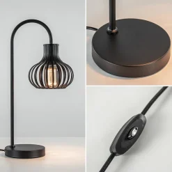 Straluma Moderne draad tafellamp onion mat zwart><noscript><img width=