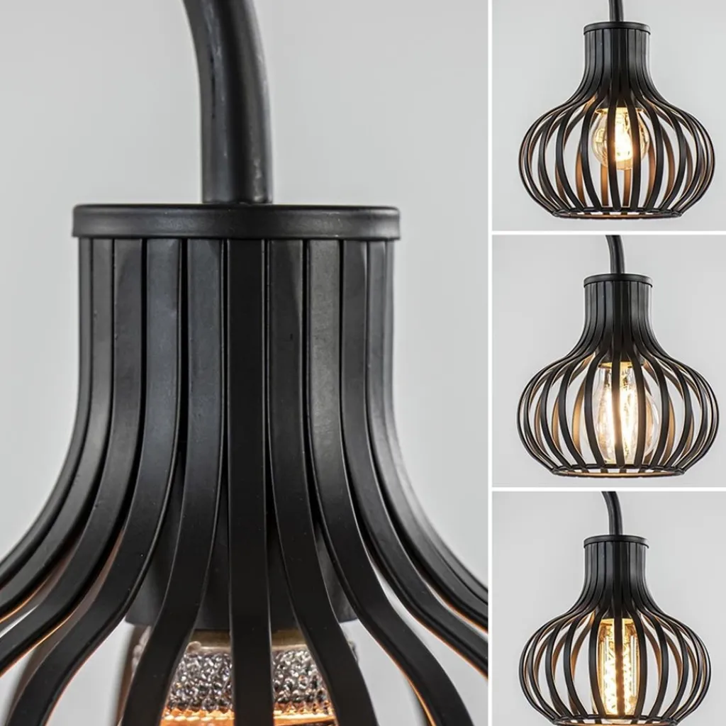 Straluma Moderne draad tafellamp onion mat zwart> Draadlampen|Woonkamerlampen