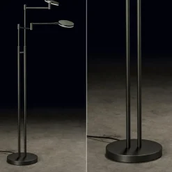 Straluma Moderne dubbele LED leeslamp antraciet><noscript><img width=