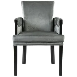 Straluma Moderne eetkamerstoel verlours grijs met zwart> Eetkamerstoelen