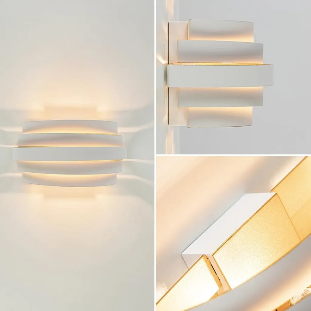 Straluma Moderne G9 wandlamp wit met goud> Halverlichting|Wandlampen