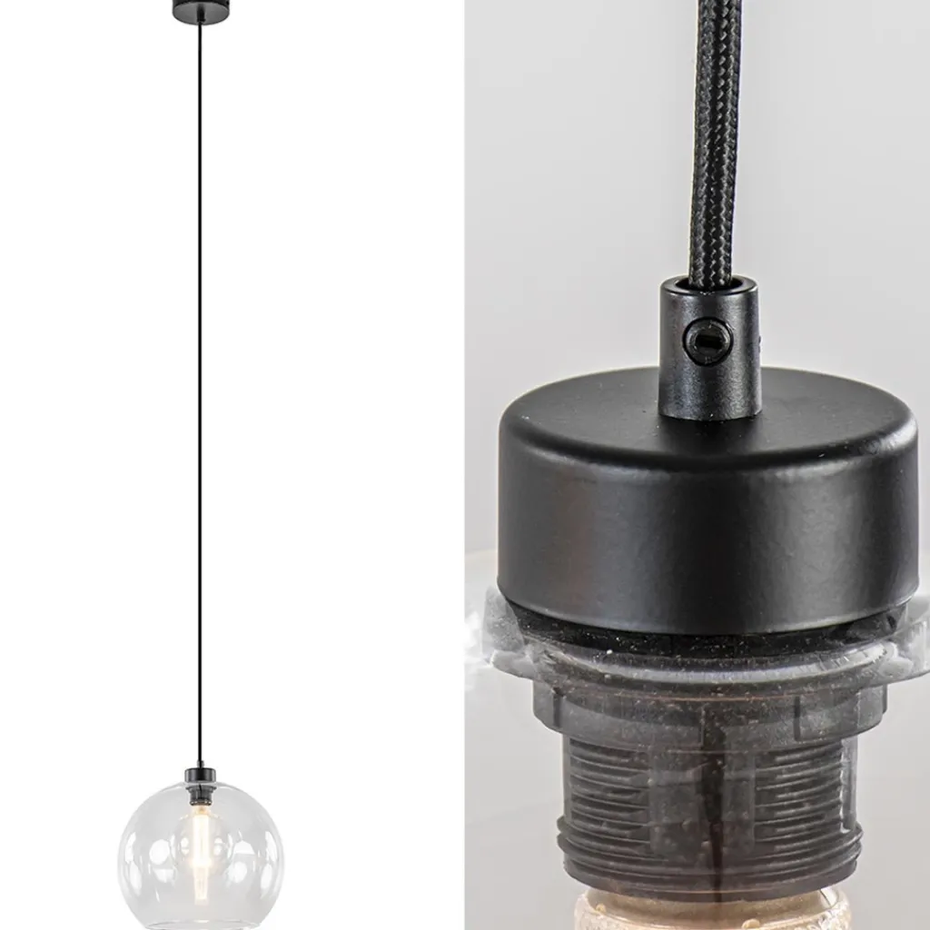 Straluma Moderne hanglamp met helder glas 30 cm> Keukenverlichting|Halverlichting