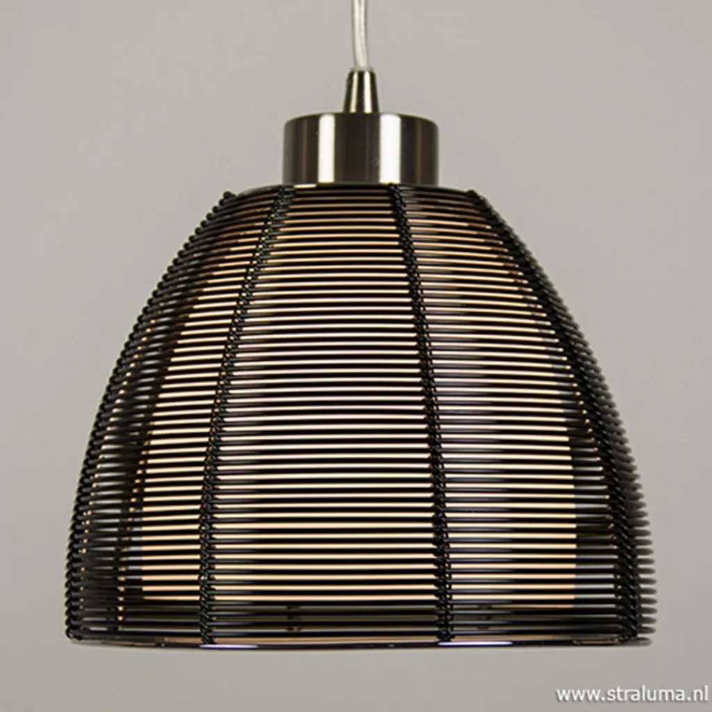 Straluma Moderne hanglamp zwart klein> Draadlampen|Tienerkamerlampen