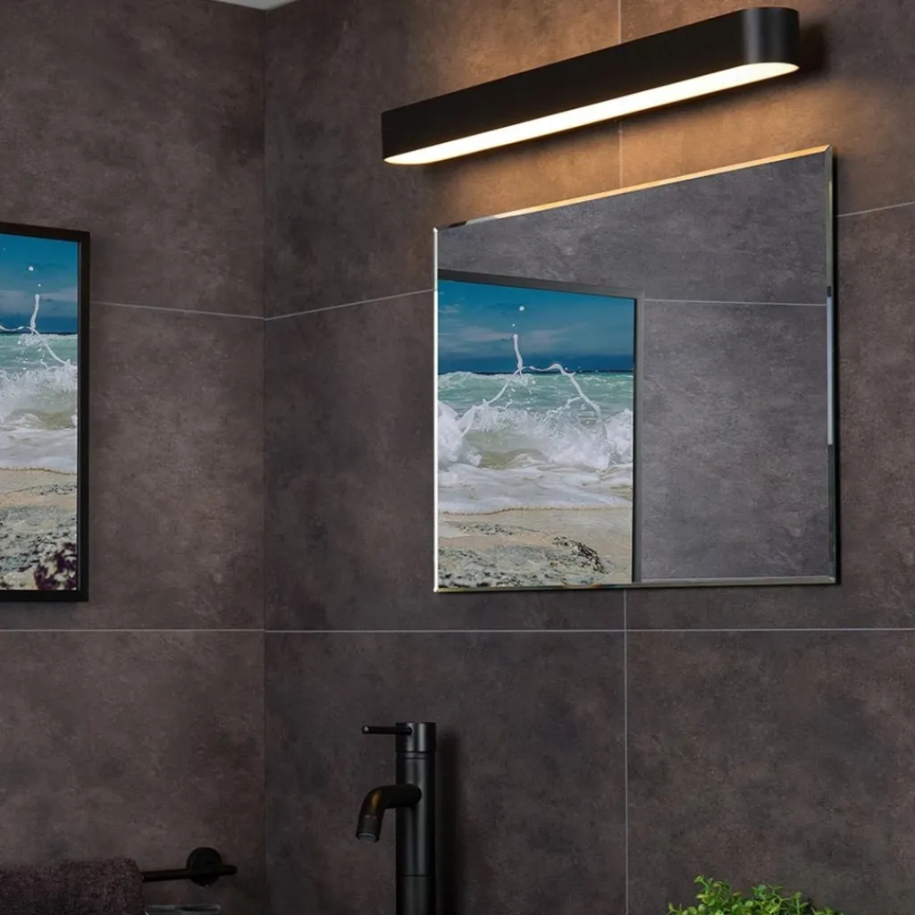 Straluma Moderne LED badkamer wandlamp zwart 60 cm> Wandlampen|LED Badkamerlampen