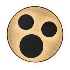 Straluma Moderne LED plafondlamp zwart met houtlook 40 cm dimbaar><noscript><img width=