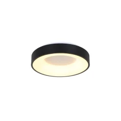 Straluma Moderne LED plafonnière zwart rond 30 cm> Plafondlampen|Plafonnières