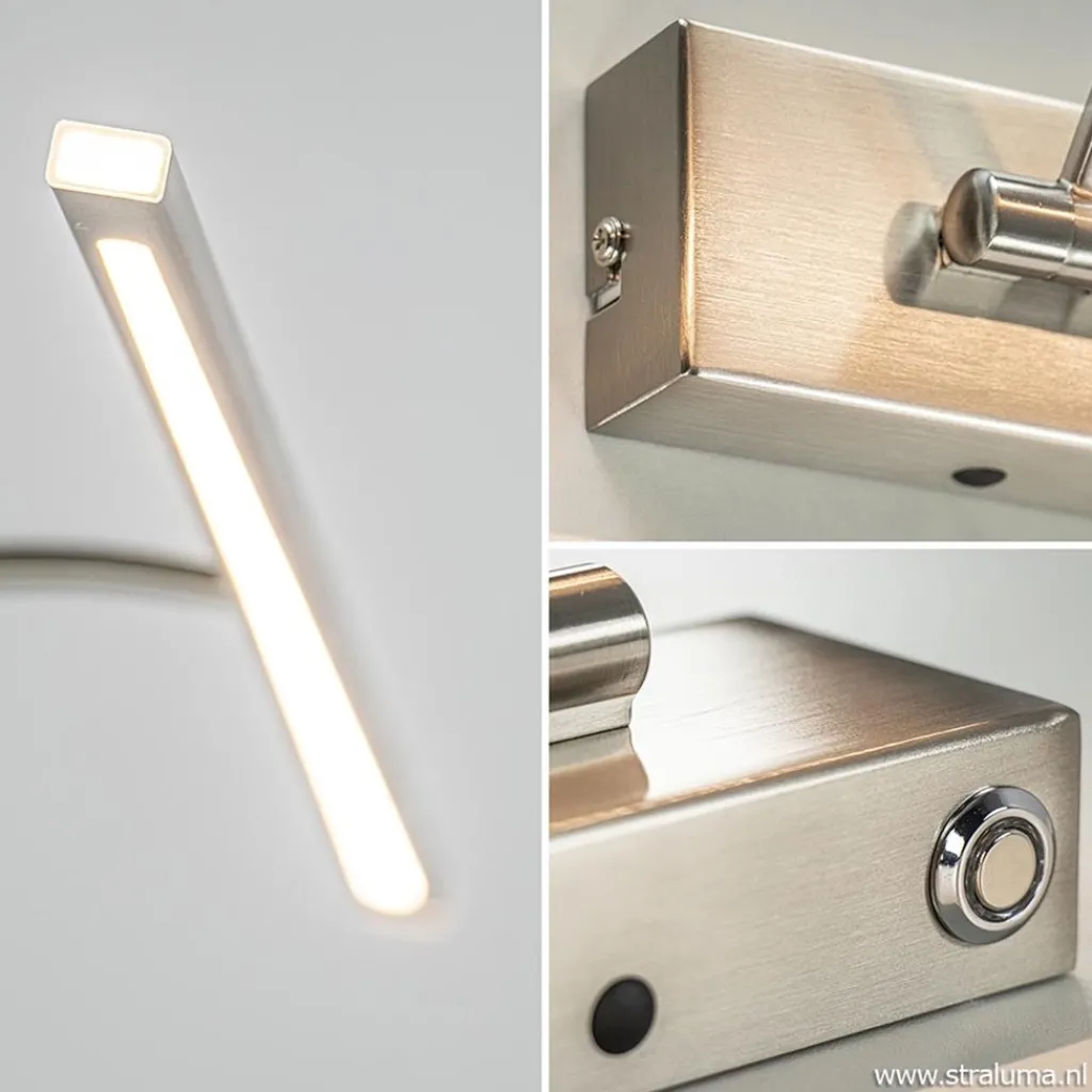 Straluma Moderne LED schilderijverlichting nikkel dimbaar> Wandlampen|Keukenverlichting