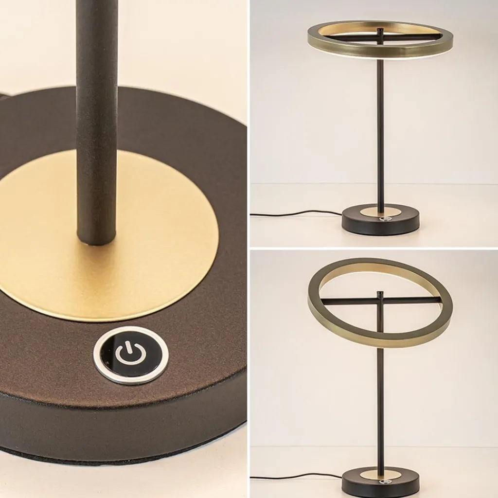 Straluma Moderne LED tafellamp zwart/goud dimbaar> Tafellampen|LED Tafellampen