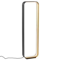 Straluma Moderne LED vloerlamp zwart/goud dim to warm> Vloerlampen|LED Vloerlampen