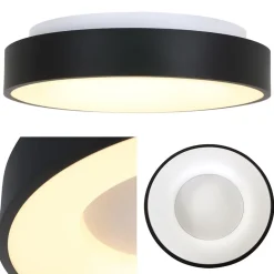 Straluma Moderne plafondlamp zwart met geïntegreerd LED><noscript><img width=