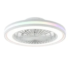 Straluma Moderne plafondventilator wit inclusief LED en color> Plafondlampen|Plafondventilatoren met lamp