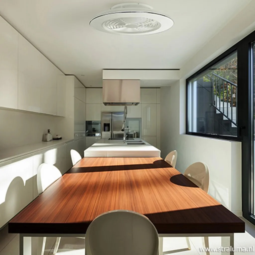 Straluma Moderne plafondventilator wit incl. LED> Plafondlampen|Plafondventilatoren met lamp