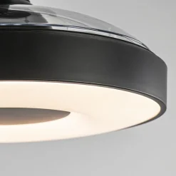 Straluma Moderne plafondventilator zwart met dimbaar LED><noscript><img width=