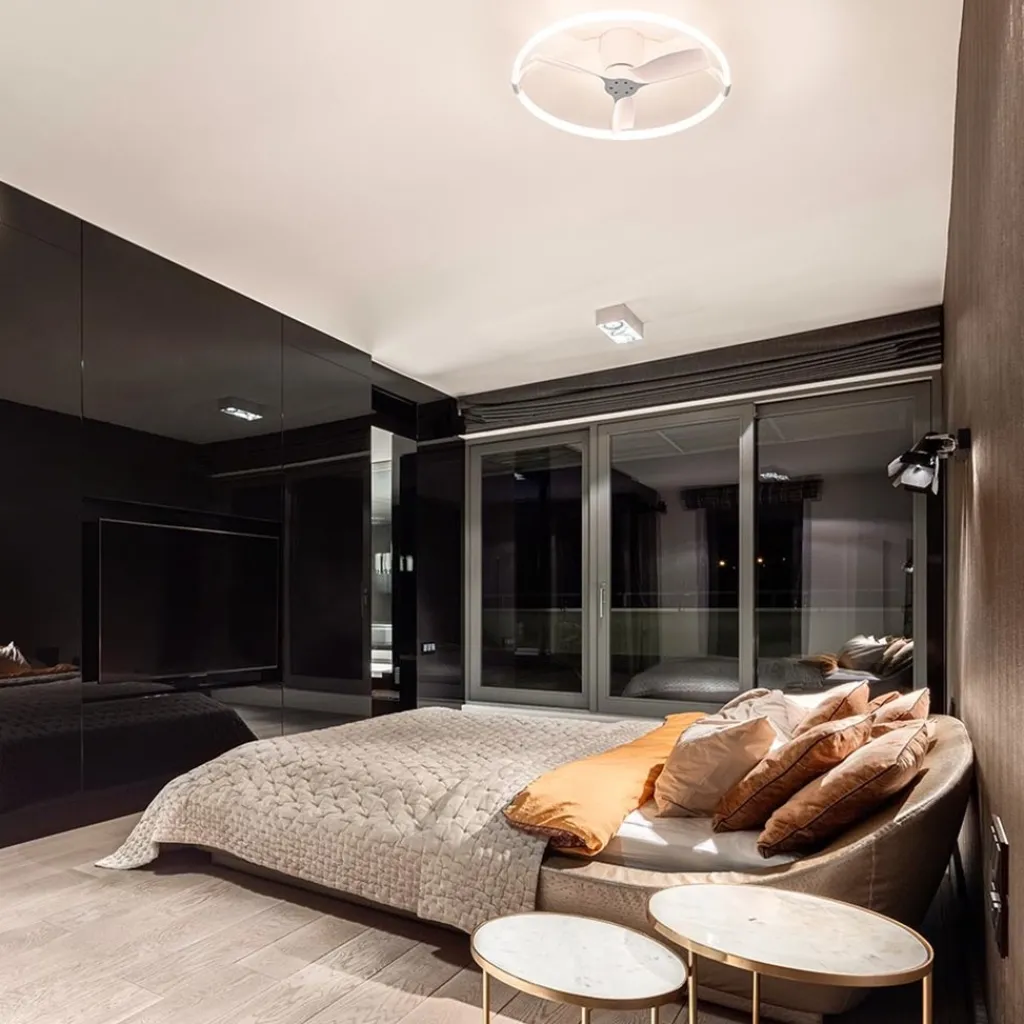 Straluma Moderne plafondventilator wit inclusief LED en remote> Plafondlampen|Plafondventilatoren met lamp