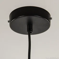 Straluma Moderne ronde hanglamp zwart metaal><noscript><img width=