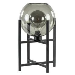 Straluma Moderne tafellamp frame met smoke glazen bol> Tafellampen|Luxe Verlichting