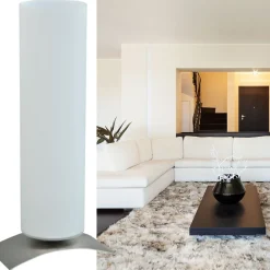 Straluma Moderne tafellamp Oblica zuil nikkel><noscript><img width=