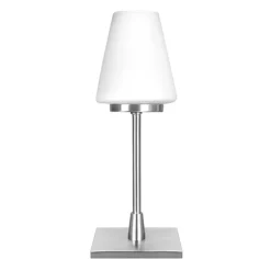 Straluma Moderne tafellamp staal/glas met dimmer> Nachtkastlampen|Woonkamerlampen