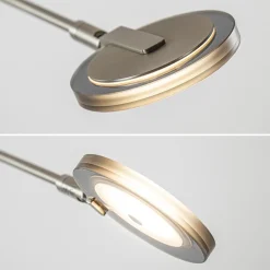 Straluma Moderne vloerlamp uplighter staal met smoke glas><noscript><img width=