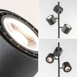 Straluma Moderne vloerlamp zwart met verstelbare LED spots><noscript><img width=