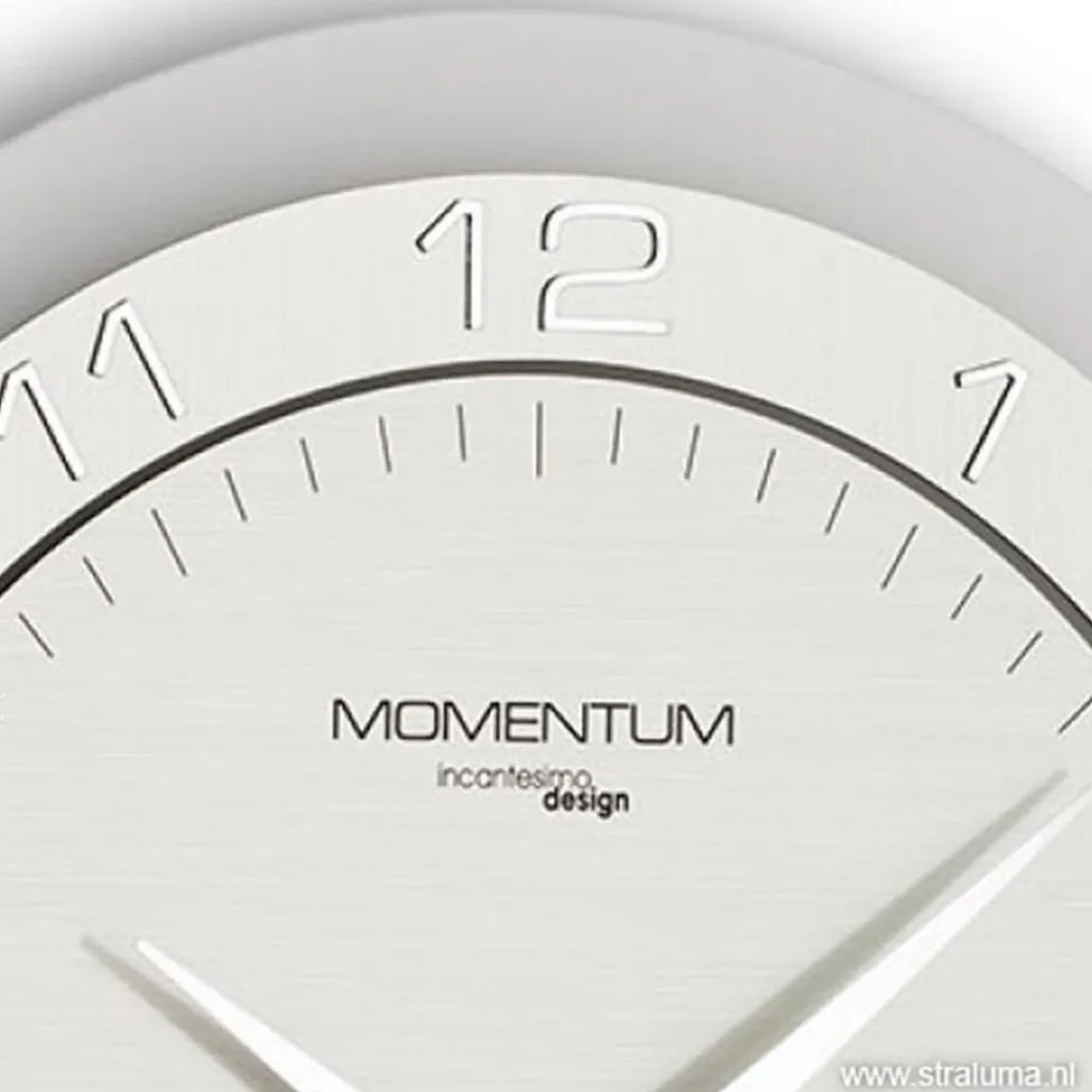 Straluma Moderne wandklok rond RVS keuken/kantoor> Moderne Verlichting