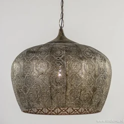 Straluma Oosterse hanglamp Emine bruin/goud metaal> Eettafellampen|Light and Living