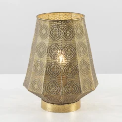 Straluma Oosterse tafellamp lantaarn metaal goud> Woonkamerlampen|Slaapkamerlampen