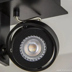 Straluma Opbouwspot balk zwart 2-lichts gu10 incl><noscript><img width=