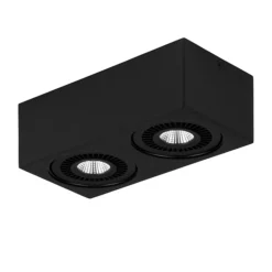 Straluma Opbouwspot box zwart 2-lichts led> Plafondlampen|Opbouwspots