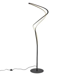 Straluma Organische vloerlamp zwart met dimbaar LED> Vloerlampen|Woonkamerlampen