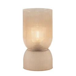 Straluma Oudroze glazen tafellamp Phoebe op batterijen van Light and living> Tafellampen|Light and Living