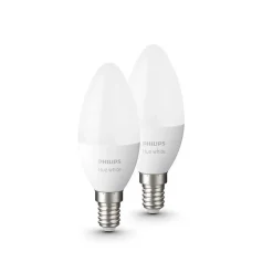 Straluma Philips Hue e14 kaars mat 2-pack 2700k> Smart lampen|Philips Hue