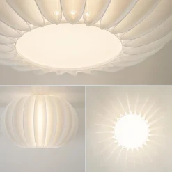 Straluma Plafondlamp Arena 40cm zwart/kap wit><noscript><img width=