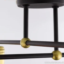 Straluma *Plafondlamp basic 4L e27 zwart/brons><noscript><img width=