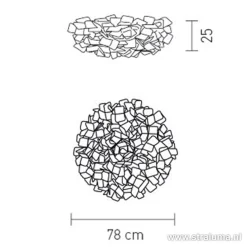 Straluma **Plafondlamp Clizia 78cm fumé><noscript><img width=