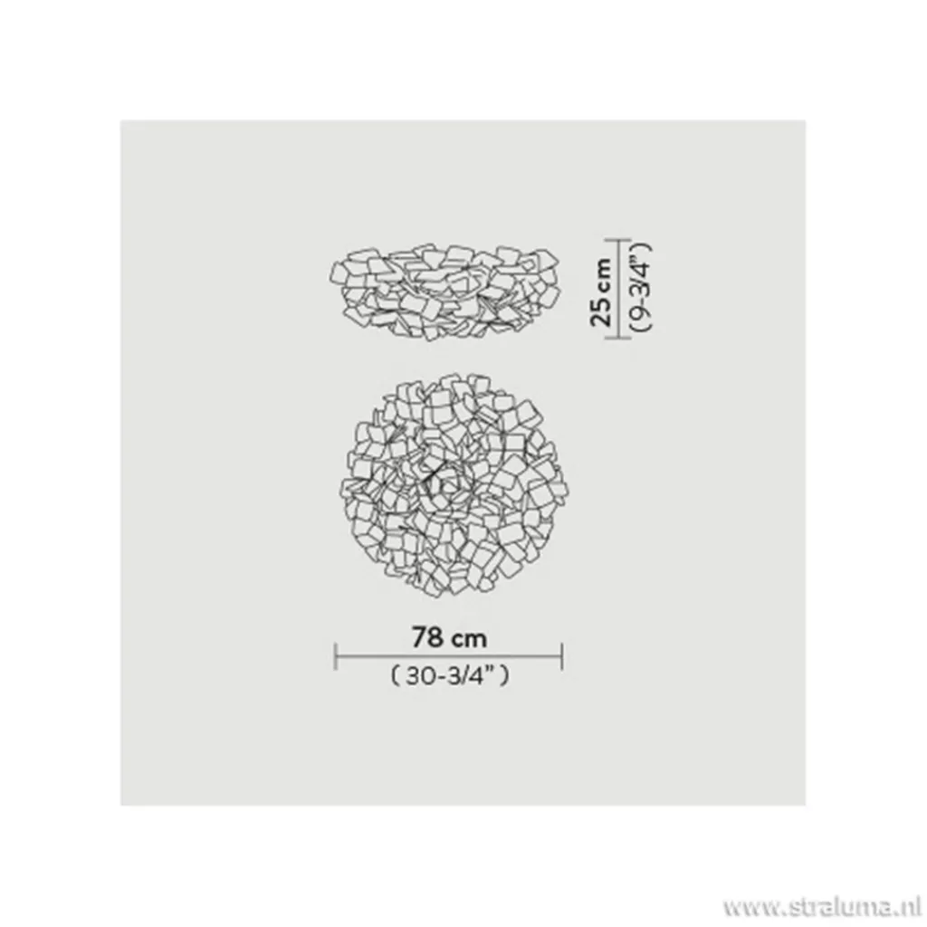 Straluma Plafondlamp Clizia 78cm zwart> Plafonnières|Woonkamerlampen