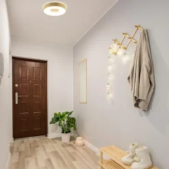 Straluma Plafondlamp Coin 38 hout + remote CCT><noscript><img width=