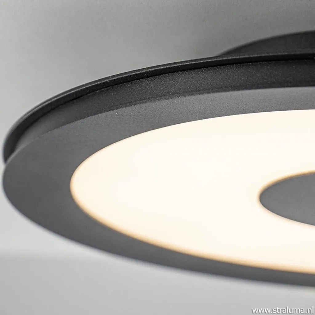 Straluma **Plafondlamp disc 32cm zwart 3-step dim> Plafondlampen|Plafonnières