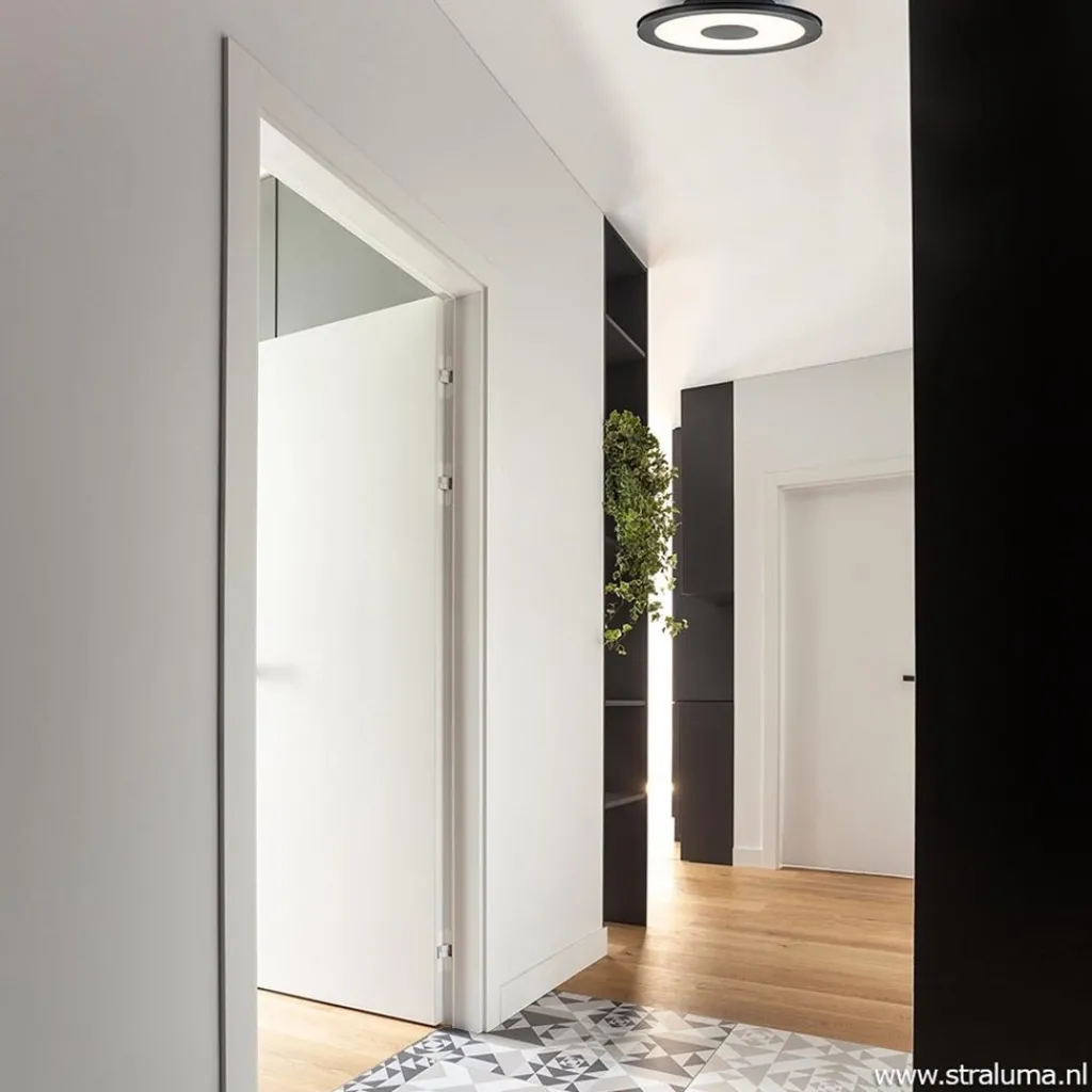 Straluma **Plafondlamp disc 32cm zwart 3-step dim> Plafondlampen|Plafonnières