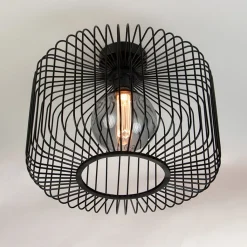 Straluma Plafondlamp draad cilinder zwart 28cm> Plafondlampen|Draadlampen