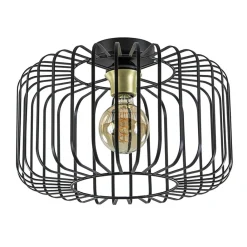 Straluma Plafondlamp draad cilinder zwart/brons> Draadlampen|Halverlichting