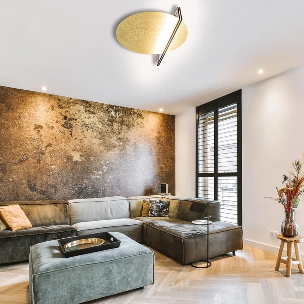 Straluma Plafondlamp Essenza 70cm gold powder/black> Plafondlampen|Wandlampen