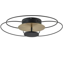 Straluma Plafondlamp Fiore zwart/goud 3-step dim> Plafondlampen|Plafonnières